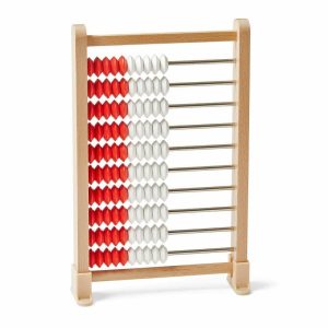 Abakuser | Mini 100 Bead Wooden Rekenrek, Abacus For Kids, Math, Math Manipulatives, Kindergarten, Counting Rack For Kids, Counters For Kids Math, Educational Toys For Elementary Kids (Sett av 1)