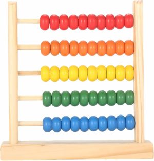 Abakuser | Miniatursifferstabel, 5 rader, læring av matematikkabacus