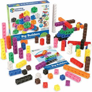 Aktivitetskuber | Mathlink Cubes Store Byggere – Sett med 200 kuber  Alder 5+  Utvikler tidlige matematikkferdigheter  Stem-leker  Matematikkspill for barn  Matematikkuber for barn, Fyll ut gaveesker