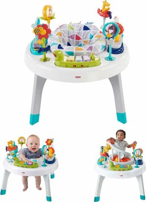 Aktivitetskuber | To Toddler Toy 2-i-1 Sit-To-Stand Aktivitetscenter med Musikklamper og Spiraltrapp  Spin ‘N Play Safari