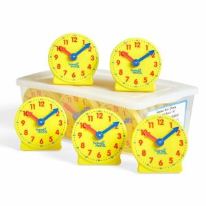 Læringsklokker | Mini Geared Clock – Tidtelling Læringsklokke – Lær å si tid Klokke – Analog læringsklokke – Klokke for barn som lærer å si tid – Tidslæringsklokke for klasserom (Sett med 24)