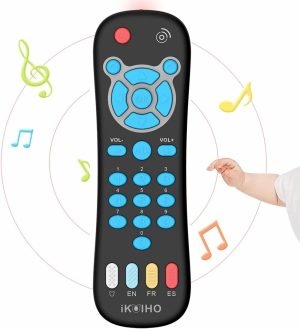 Musikalske leker | Barnes fjernkontrollleketøy for 1-åringar, gutar og jenter, gave. Realistisk barne-TV fjernkontroll med musikk og lys. Early education learning toy remote for barn 6-12 måneder, 12-18 måneder.