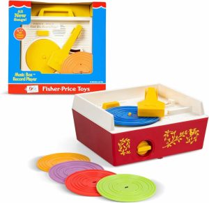 Musikalske leker | Fisher Price Klassikere – Gramofon – Retro Berøringssensitive Interaktiv Retroleksjon for Barn, Jenter, gutter, småbarn, babyer, barnehavebarn, unisex 18 måneder +