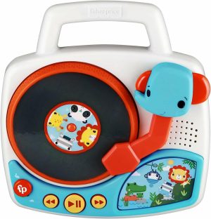 Musikalske leker | Fisher Price lekeplate for småbarn med innebygde barnerim og lydeffekter for Fisher Price-lekeelskere