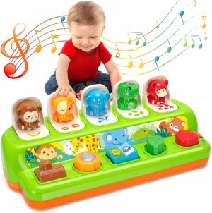 Musikalske leker | Pop Up Toys For 1 Year Old & 12-18 Months Baby – Early Developmental Toys With Music & Sound – Interactive Sensory Toy For Toddlers, Boys & Girls