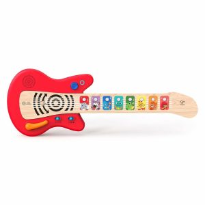 Musikalske leker | Sammen i Takt Gitar. Sikker Trådløs Trelekeinstrument for Baby. Magisk Berøringssamling. Alder 6 Måneder og oppover.