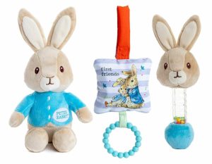 Rattler & Myke Ringer | Beatrix Potter Peter Rabbit Gavepakke Med Myke Dyr, Rattling og Tuggemasse