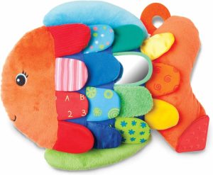 Rattler & Myke Ringer | Flip Fish Soft Baby Toy Sensory Tummy Time Toys Myk tekstilmerkeleke for babyer Børn