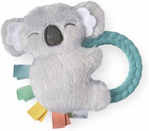 Rattler & Myke Ringer | – Luxuriøs Rattle Pal med Tannhjelp – Baby Tannhjelp Leke med Minky Myke Karakter, Myk Rattle Lyd og Myk Tannhjelp Leke for Nyfødt (Koala)