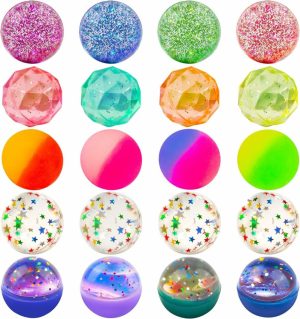 Kuler | Bouncy Balls For Kids 20 stk 5 Stiler 32Mm Variale Bouncy Balls Med Lomme For Bursdag Gaveartikler