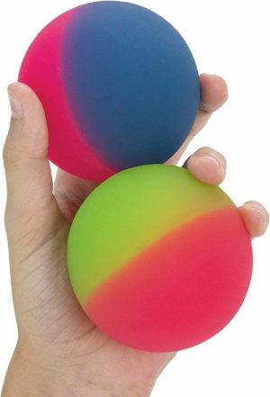 Kuler | Bouncy Balls – Store gummiболer for barn (pakke med 2) – 3 tommer store iskulebounceballer – Store bouncyballer – Bouncyballer til festgaver for barn