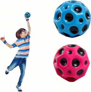 Kuler | Rumleballs Ekstrem Høy Bounce Ball Meteor Rumleball, Gummiball Sensory Ball, Kjølig Tiktok Pop Bounce Ball for Innendørs Ute Spill, Lett å Grepe og Fange