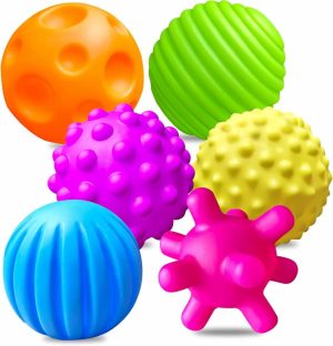 Kuler | Sensory Balls For Toddlers 1-3 – Barnets teksturerte multi ball sett for sanseløs utforskning – 6-pack myke sanseløse trykkle lekety for gutter og jenter