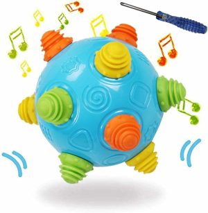 Kuler | Toddler Baby Music Shake Dancing Ball Toy – Bevegelse og krabbeballleker for barn, hopping og sensorisk læringsleker – Ideell gave for babygutter og jenter – Uendelig moro for barn