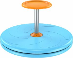 Sortering og plassering av leker | Spinner-X Sittdreier Sensory Toy – Sit And Spin, større størrelse og bærekraftig materiale for barn – 3 år og oppover (Blå) av …