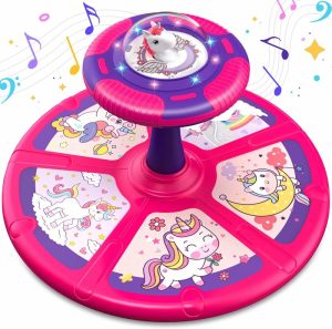 Spinnhjul | Unicorn Sit And Spin Toy For Toddlers Girls 1 2 3 Years Old Birthday Gift For Kids Ages 1-3 With Led And Music, 360° Spin
Unikk hornedyr Sit And Spin leke for småjenter 1 2 3 år gamle Fødselsdagsgave til barn i alderen 1-3 med LED og musikk, 360° rotasjon