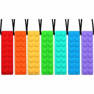 Tannhuggere | Chew Necklaces For Sensory Kids  Chewy Necklace Bundle For Boys Girls And Adults With Autism  Adhd  Spd  Silicone Chewable Sensory Oral Motor Teether Toys For Biting  Teething Anxiety Needs 7 Pack