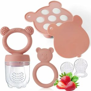 Tannhuggere | Keert Baby Melke popsiklemønstre med babyfôr gaver for tygging lindring Silikon frukt gaver sugerull mat fryser plate for babyfôring Tyggeleke