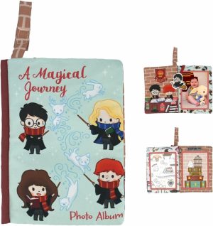 Tidlig utvikling og aktivitetsleker | Harry Potter Babybilde Minnealbum Krinkle Myk Sensorybok Holder 3-4″X6″ Foton med myk tekstil for babyer 6.25X9 tommer